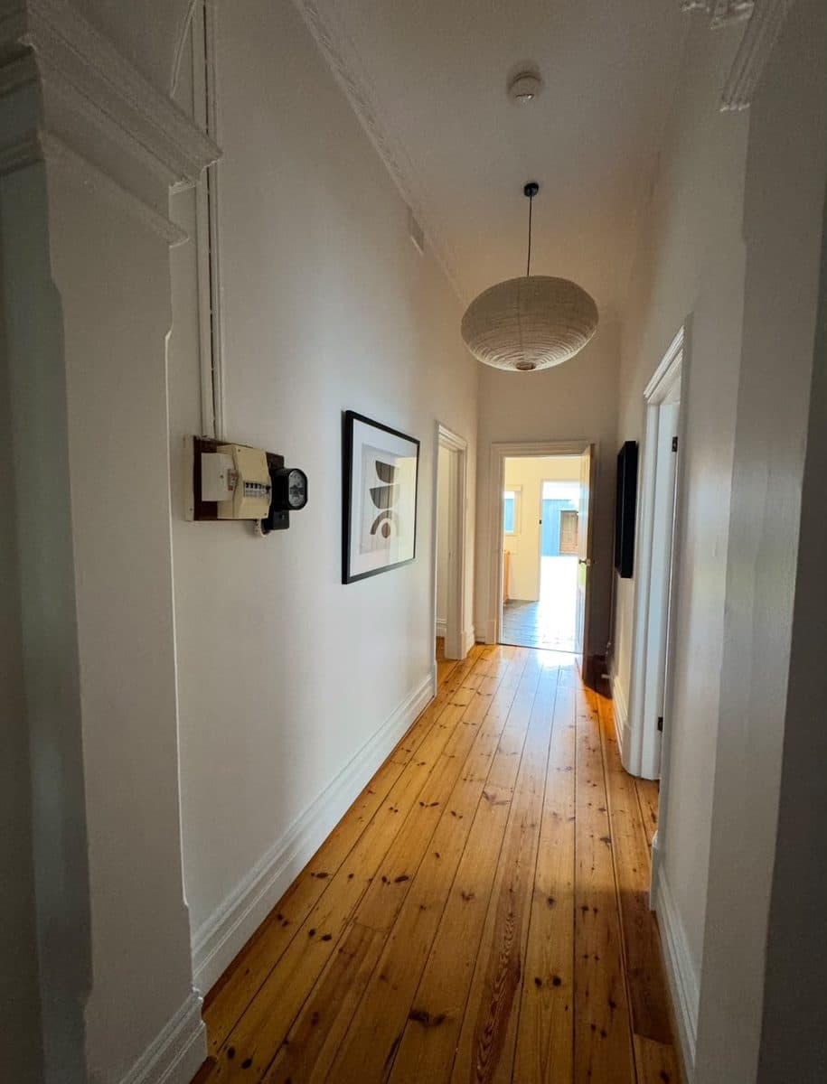House painters Adelaide – hallway repainted in warm white ready for sale
